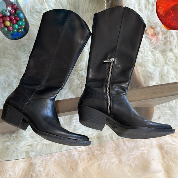 Zara Women Cowboy-heel boots 7052/001/040 - Picture 4 of 6